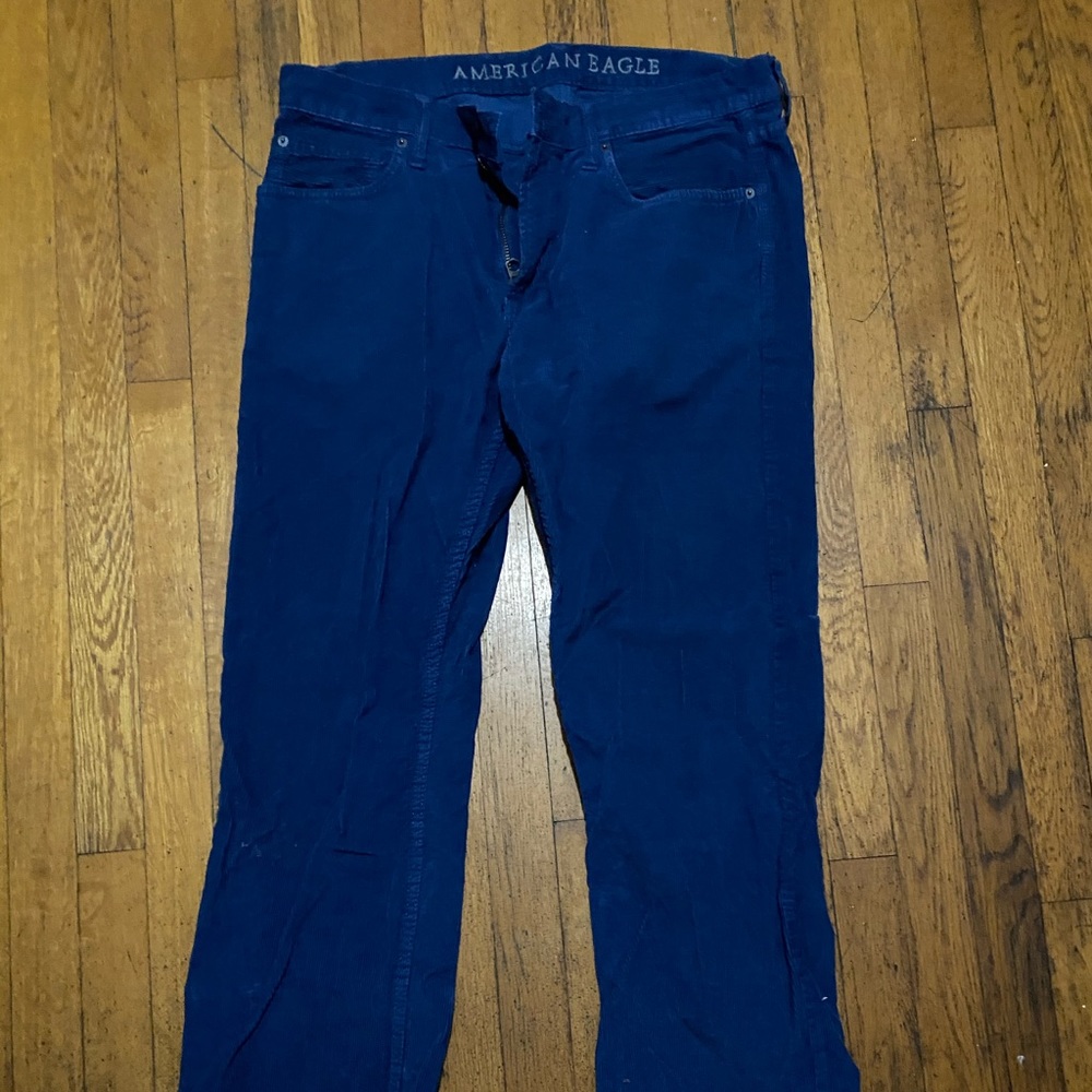 Corduroy blue pants